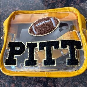 Clear Yellow and Black PITT Crossbody Bag